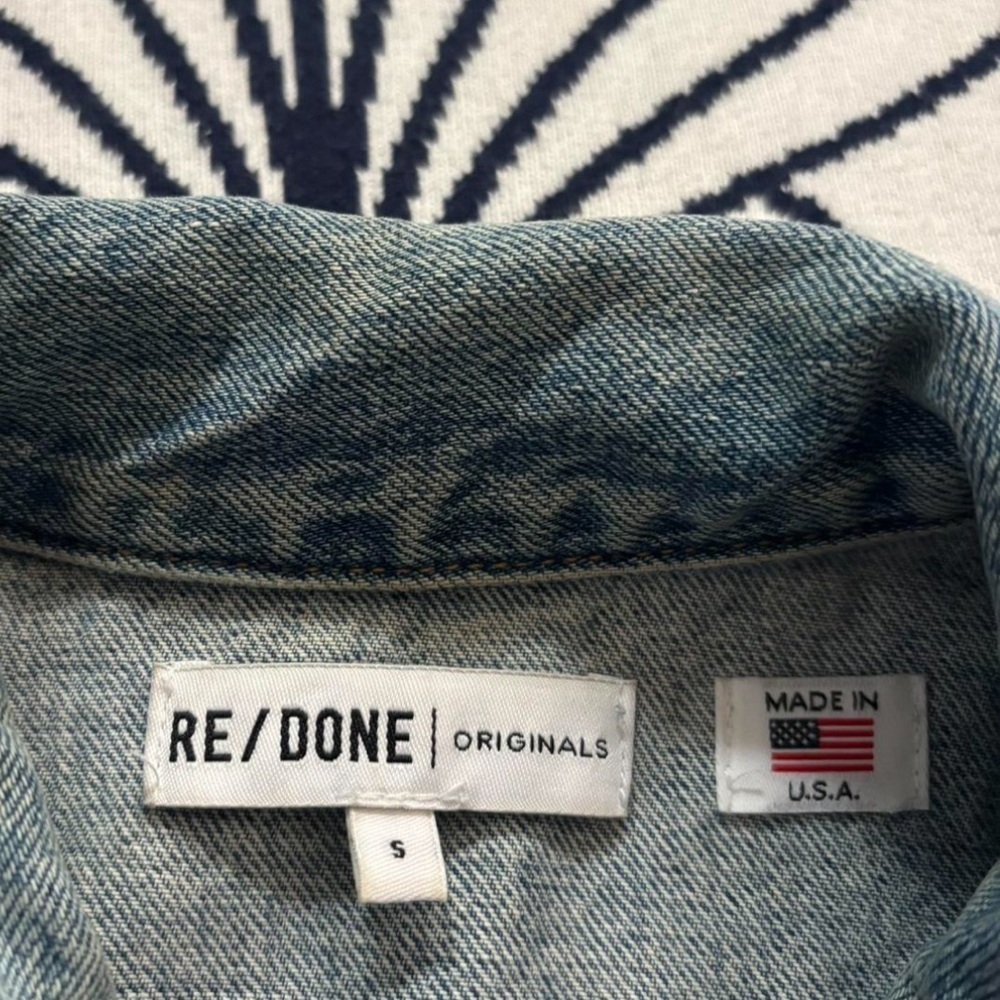 Re/Done Originals Vintage 90's Trucker Denim Jacket Size: Small 100% cotton - Picture 5 of 5